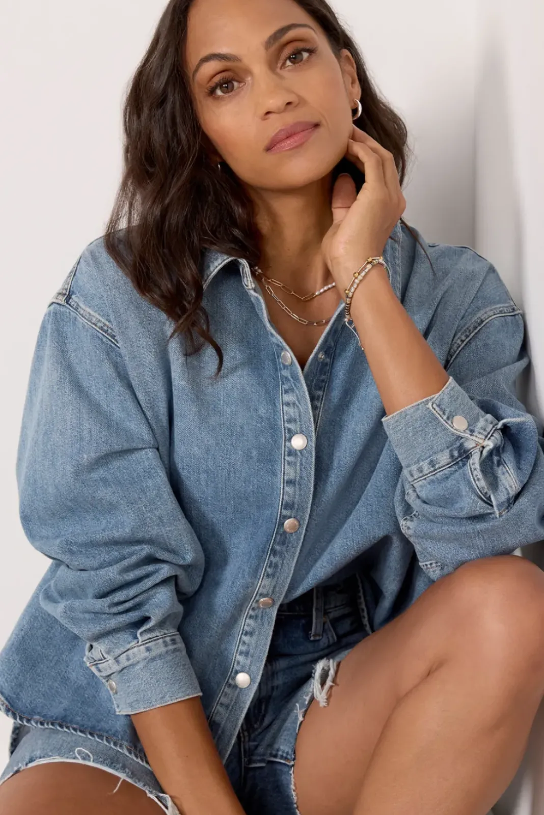 Tops & Tees<AGOLDE Aiden High Low Shirt Shout