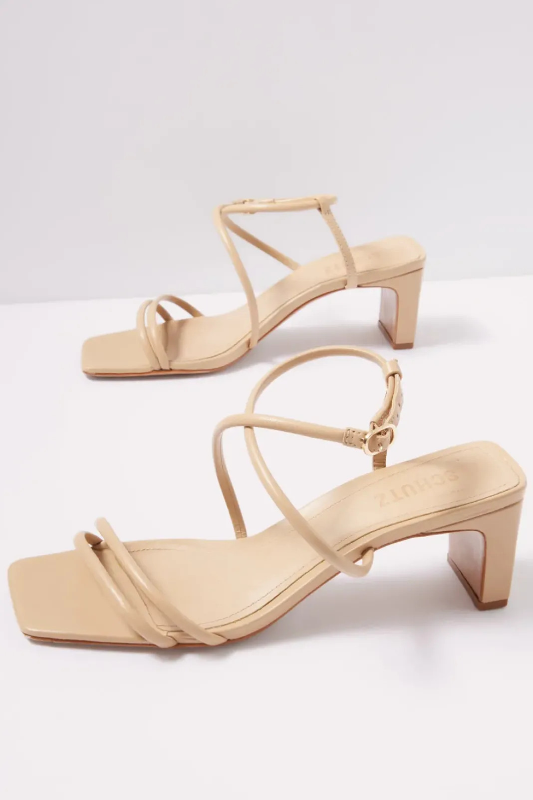 Shoes<SCHUTZ Aimee Block Heel Lightnude