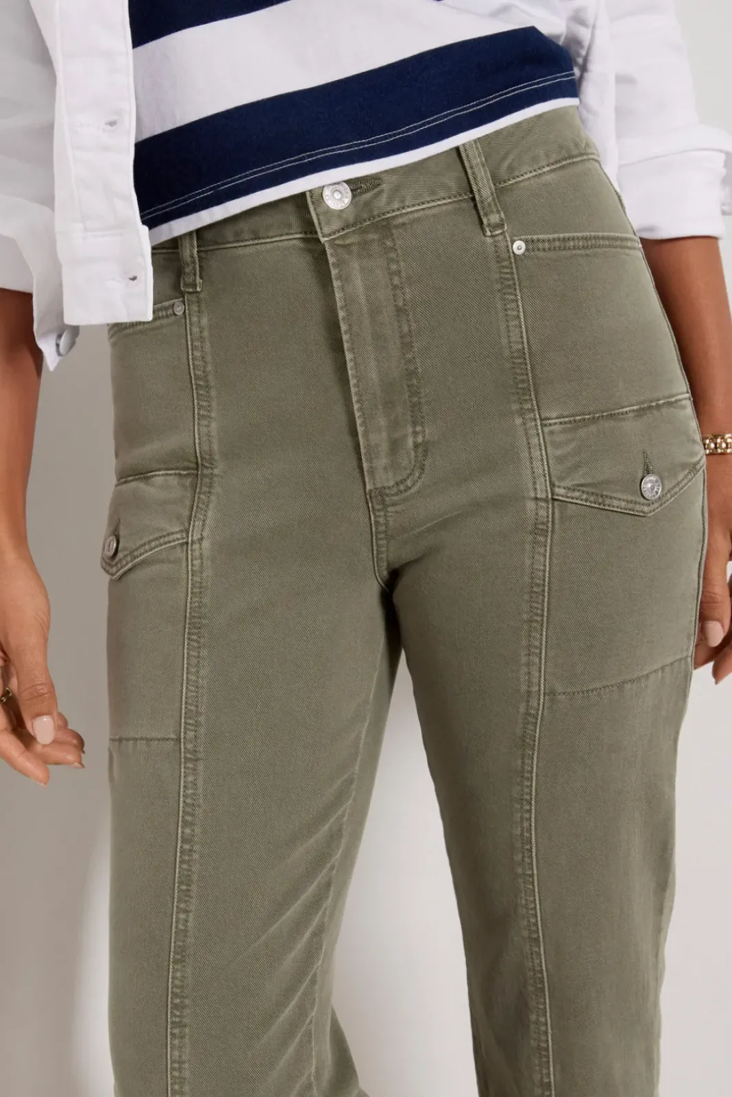 Jeans<PAIGE Alexis Cargo Vintageivygreen