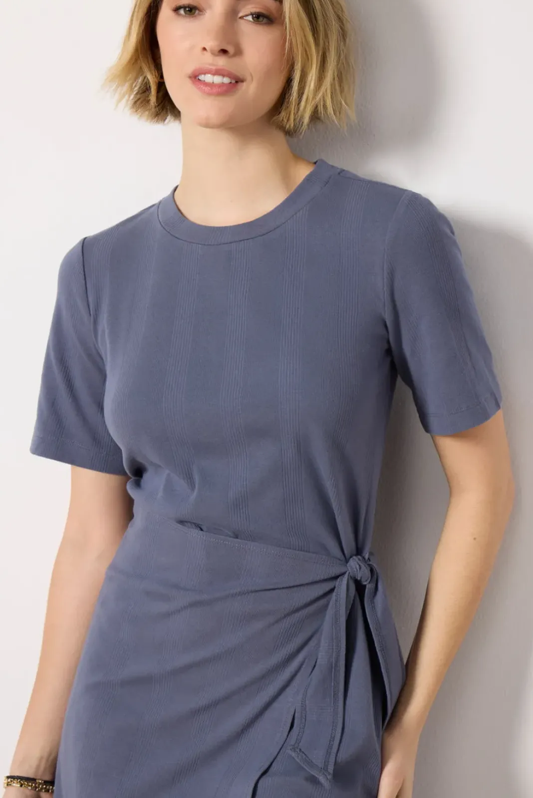 Dresses<EVEREVE Anna Twist Dress Slate