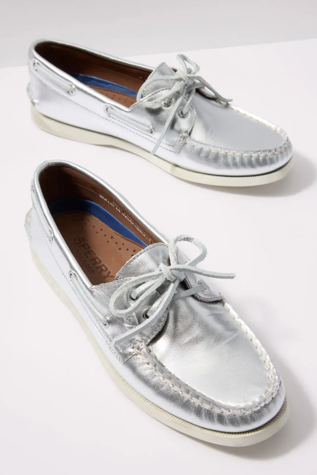 Shoes<SPERRY AO 2 Eye Boat Shoe Silver