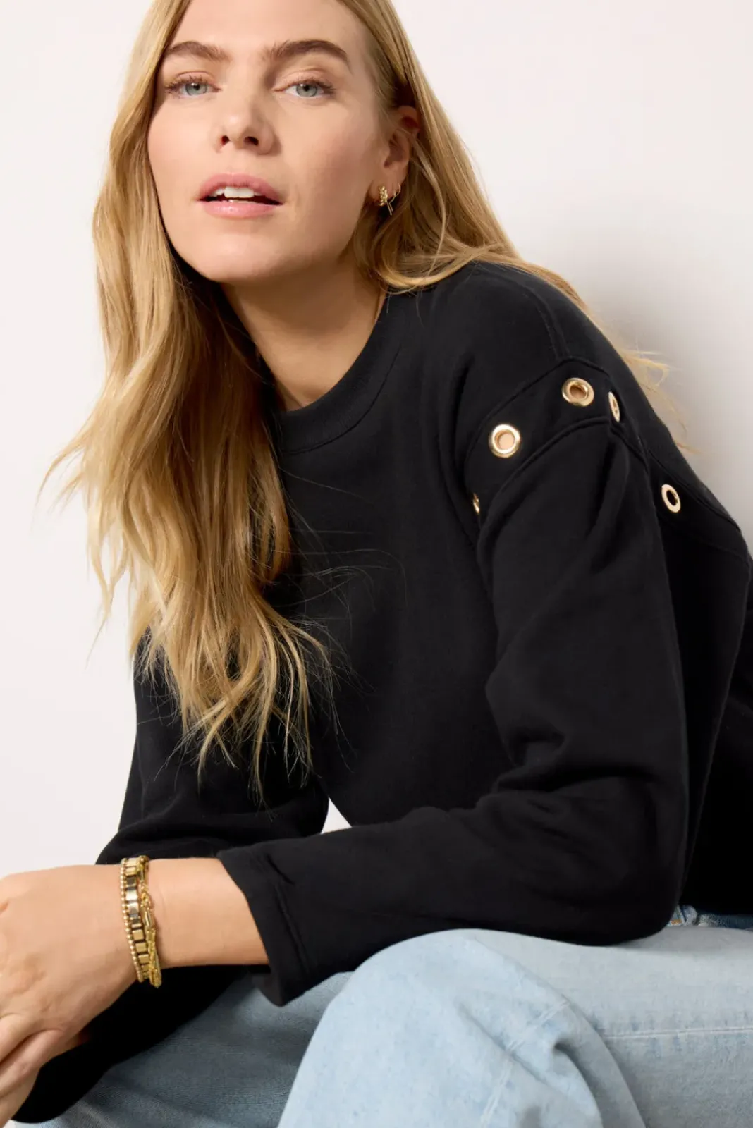 Sweatshirts<NATION LTD Arlem Sweatshirt Black