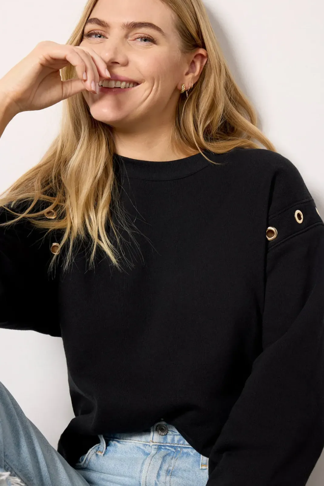 Sweatshirts<NATION LTD Arlem Sweatshirt Black