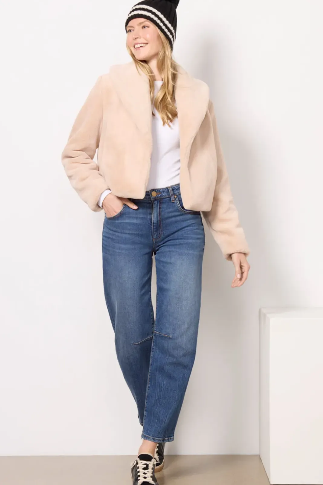 Blazers & Jackets<BLANKNYC Be My Guest Faux Fur Jacket Tan