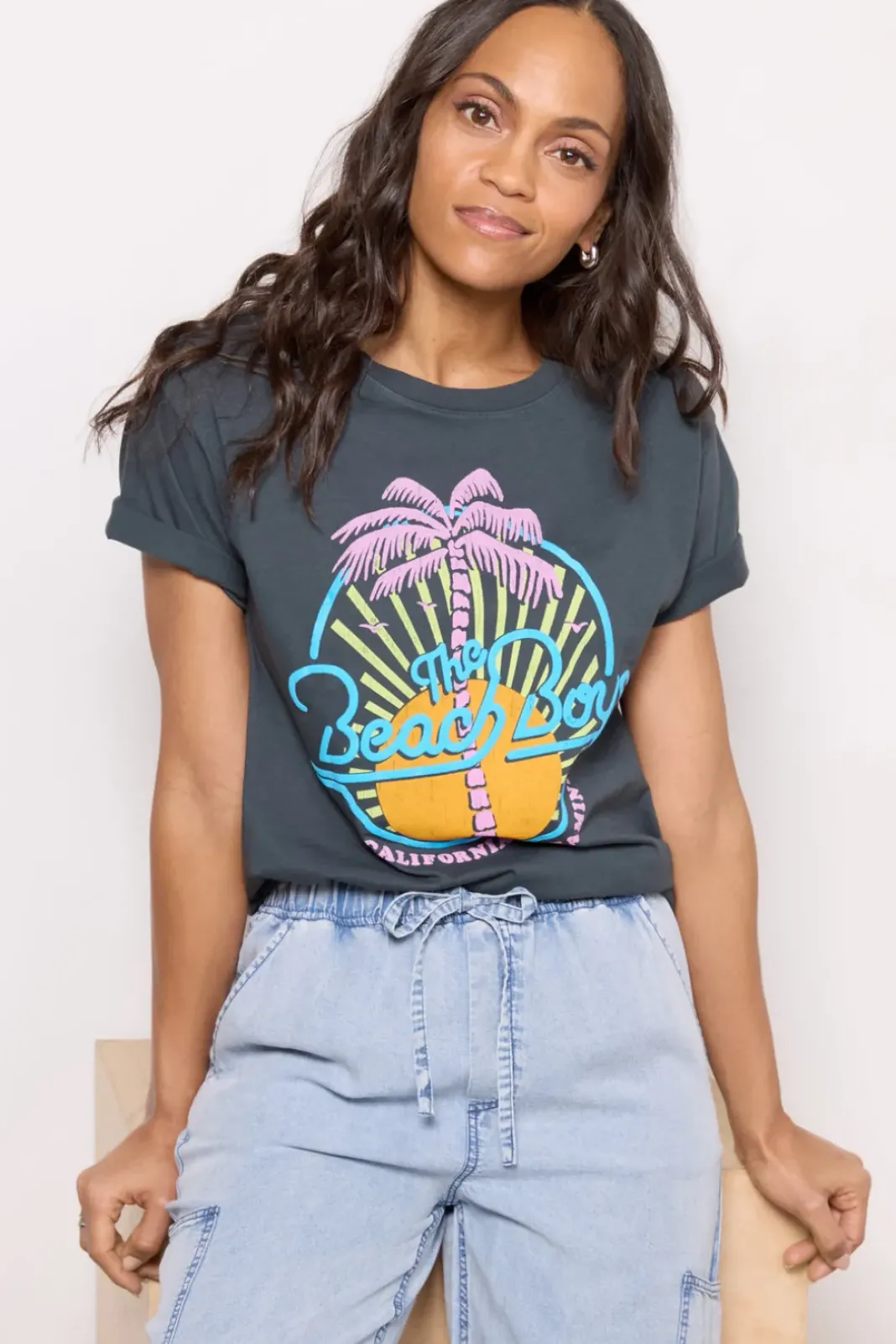 Tops & Tees<DAYDREAMER Beach Boys California Dreaming Tee Vintageblack