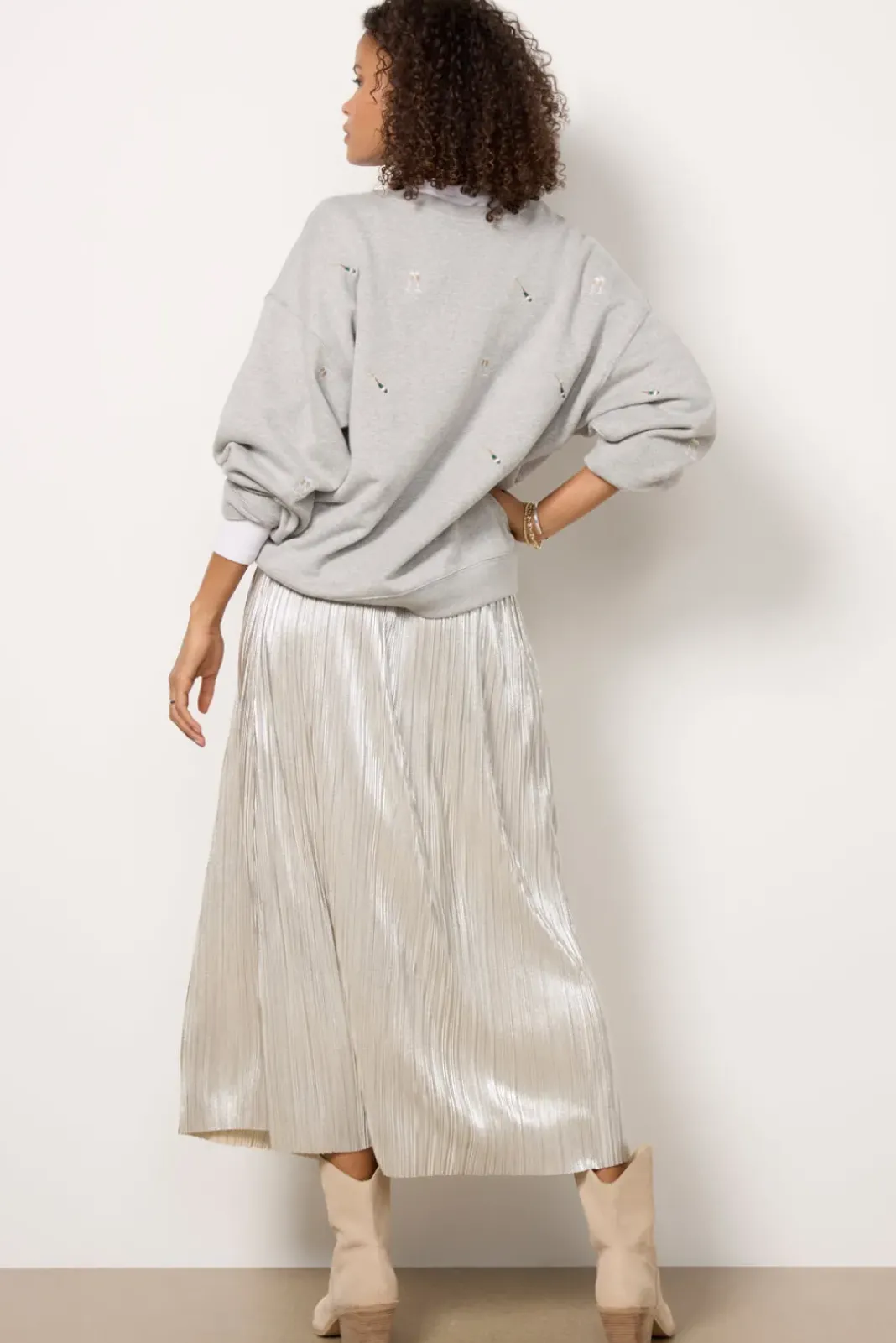 Skirts|Matching Sets<EVEREVE Cait Pleated Skirt Silver