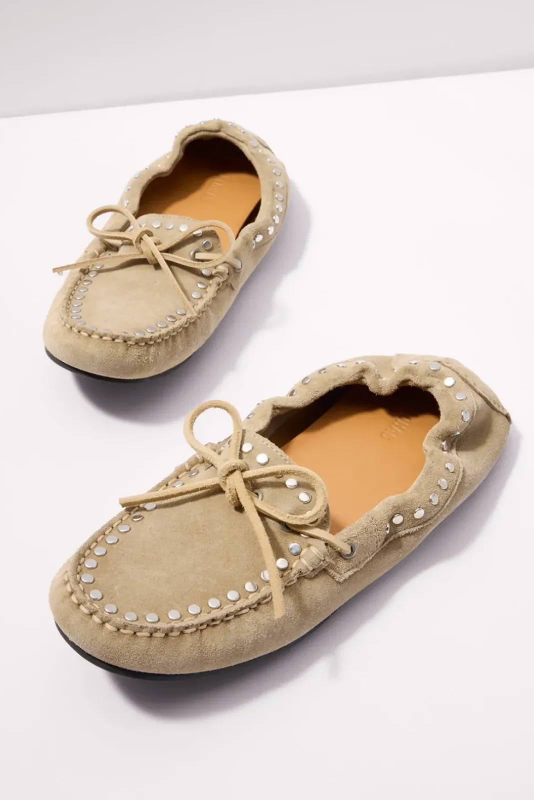 Shoes<ALOHAS Calla Suede Studs Loafers Beige