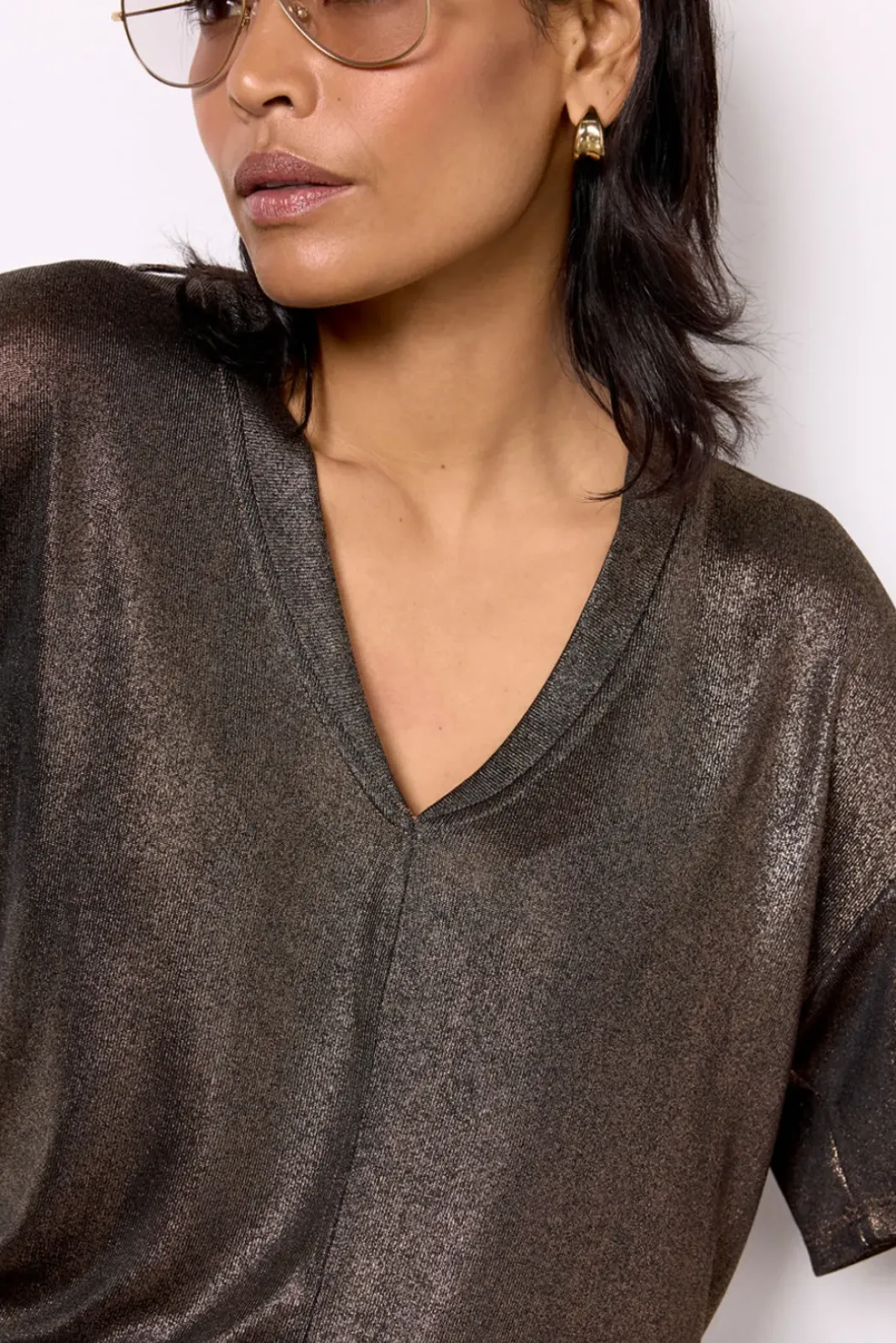 Tops & Tees<EVEREVE Callen Foil Tee Bronze