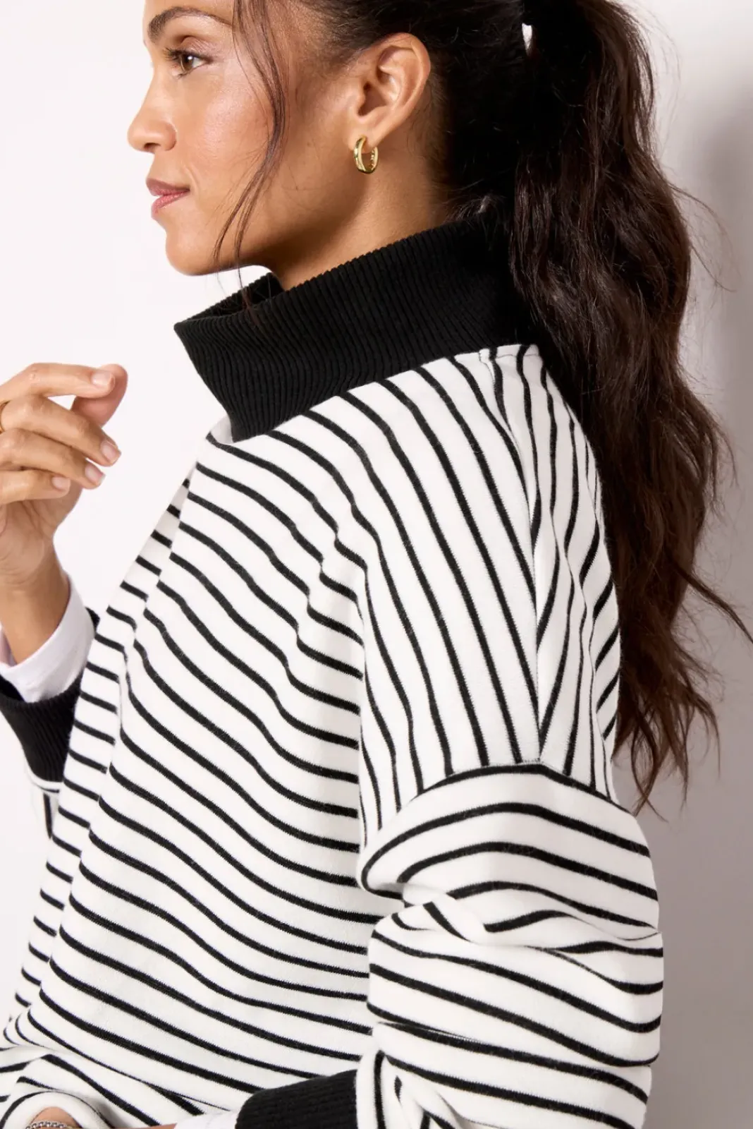 Tops & Tees<EVEREVE Camryn Stripe Top White/Black