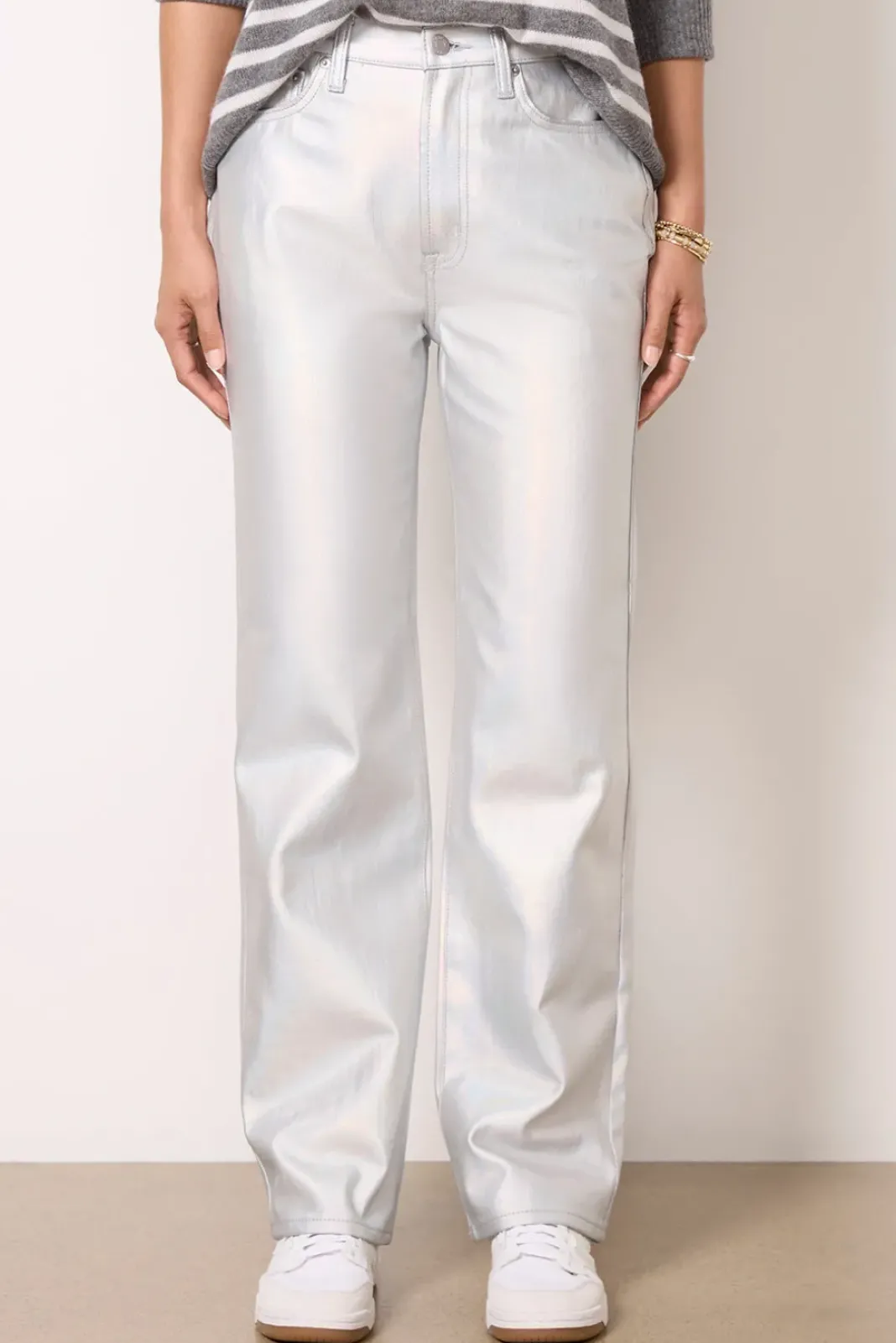 Pants & Leggings<PISTOLA Cassie Metallic Straight Leg Prism