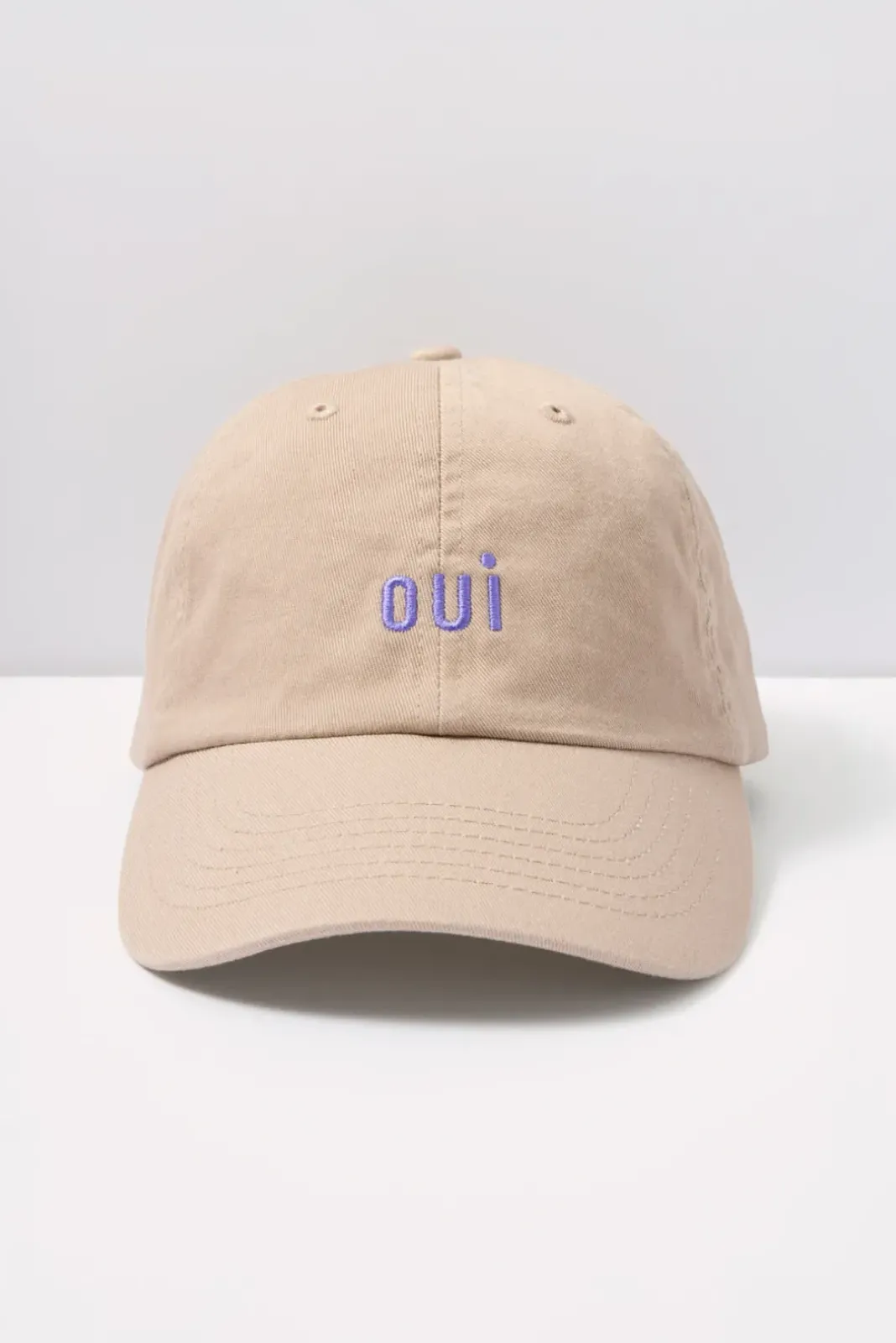 Hats<CLARE V. Cotton Baseball Hat Khaki/Royal