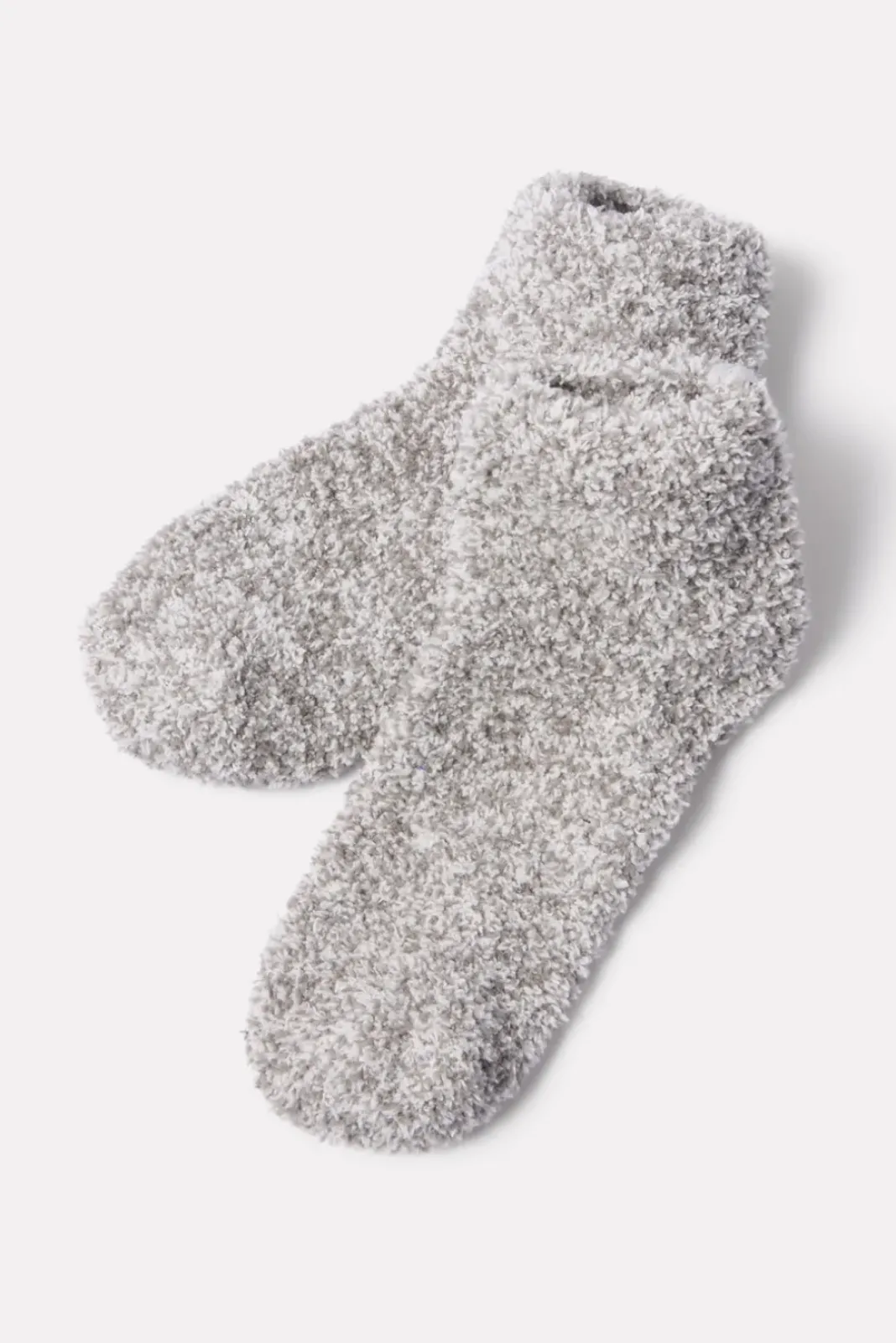 Socks<BAREFOOT DREAMS CozyChic Heathered Tennis Socks Moonbeam/White