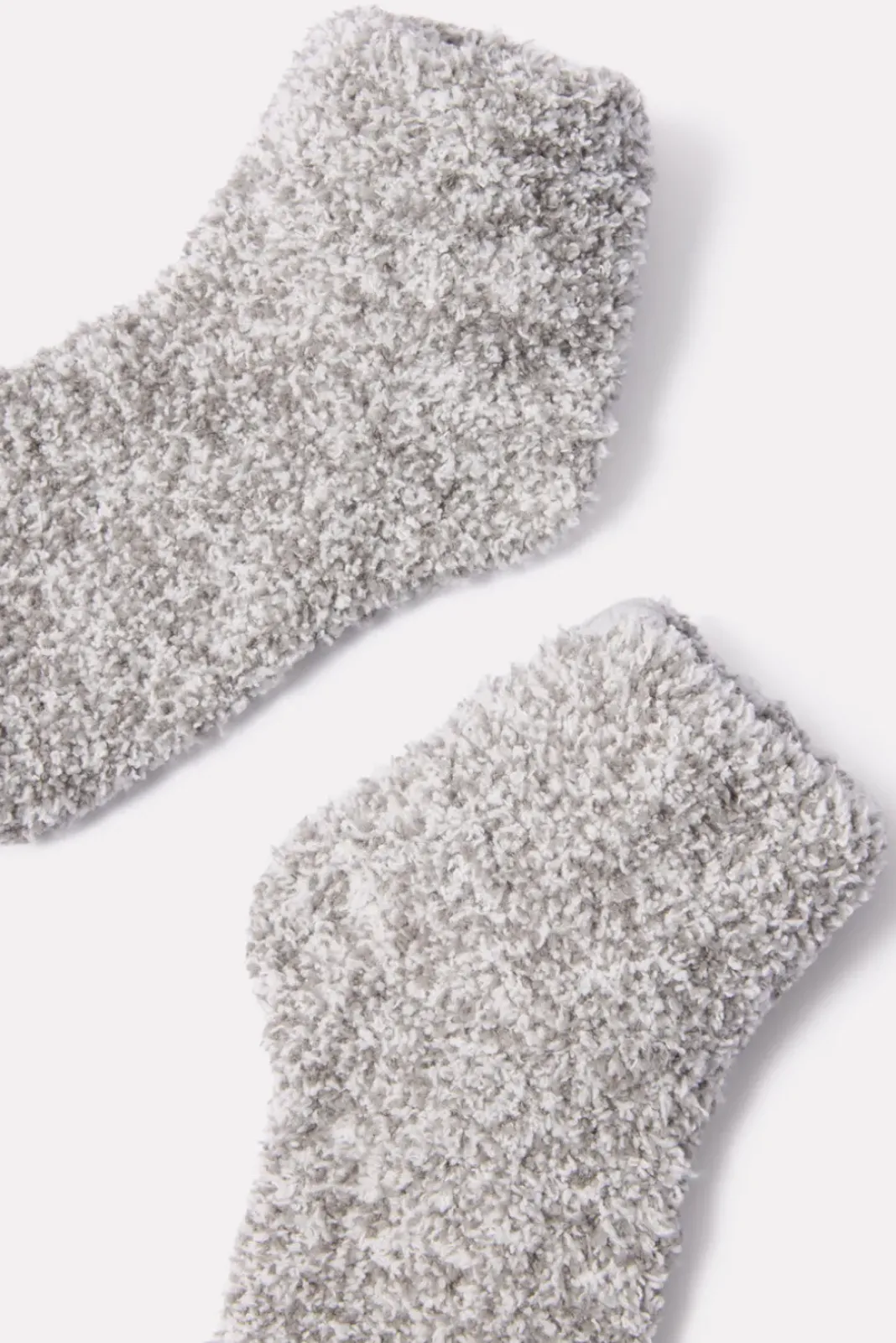 Socks<BAREFOOT DREAMS CozyChic Heathered Tennis Socks Moonbeam/White