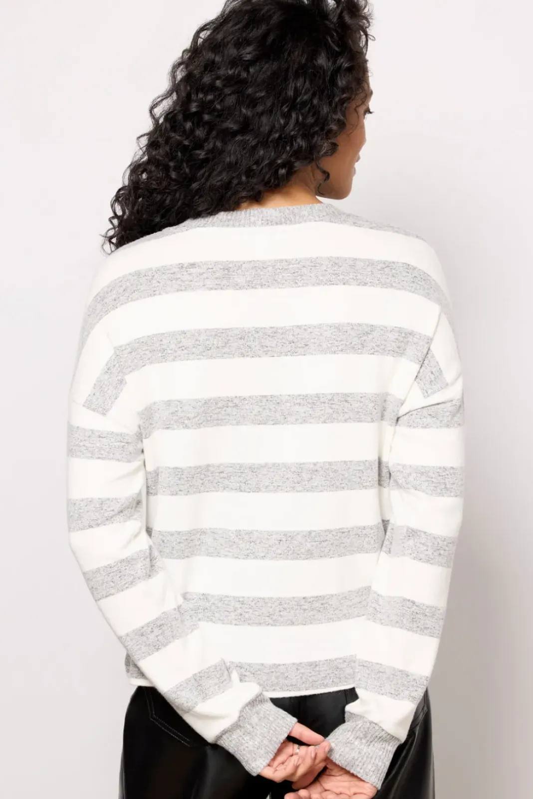 Tops & Tees<EVEREVE Danica Stripe Brushed Top Grey/White