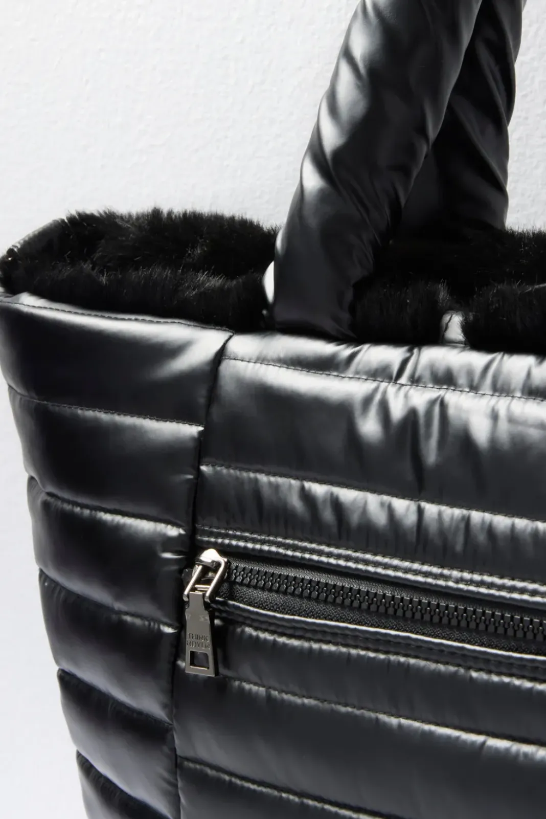 Bags<THINK ROYLN Duplex Reversible Fur Tote Pearlblackfur