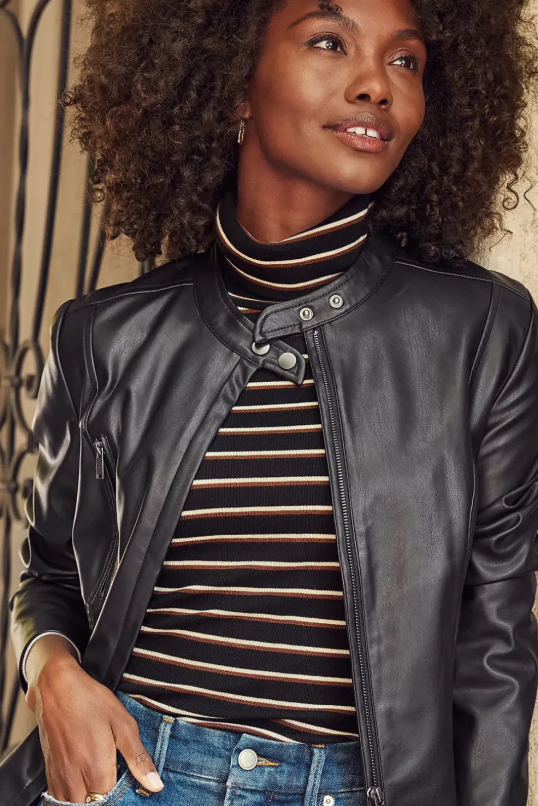 Tops & Tees<SANCTUARY Essential Turtleneck Black/Whitegray