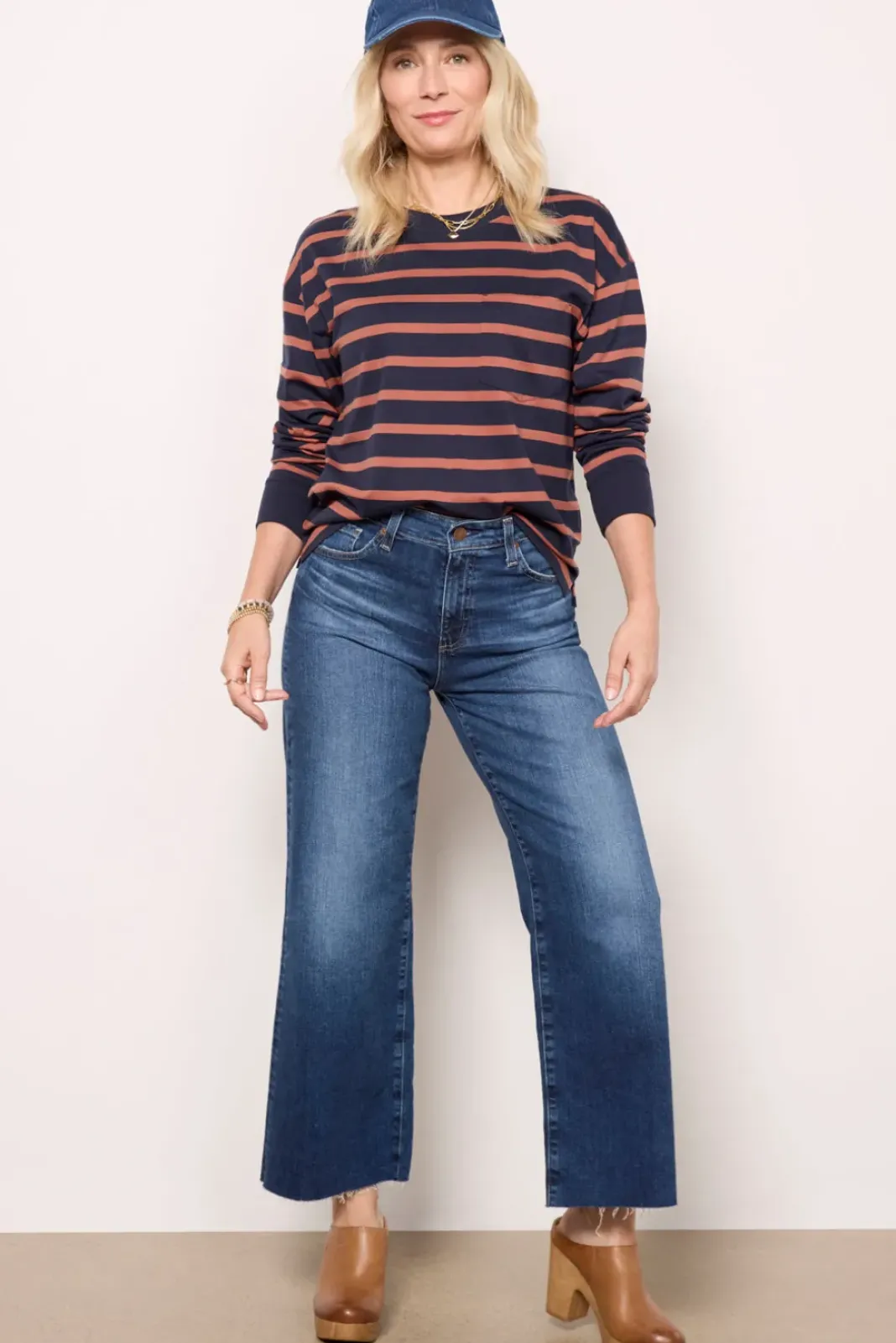 Tops & Tees<EVEREVE Ever Perfect Long Sleeve Navy/Russet