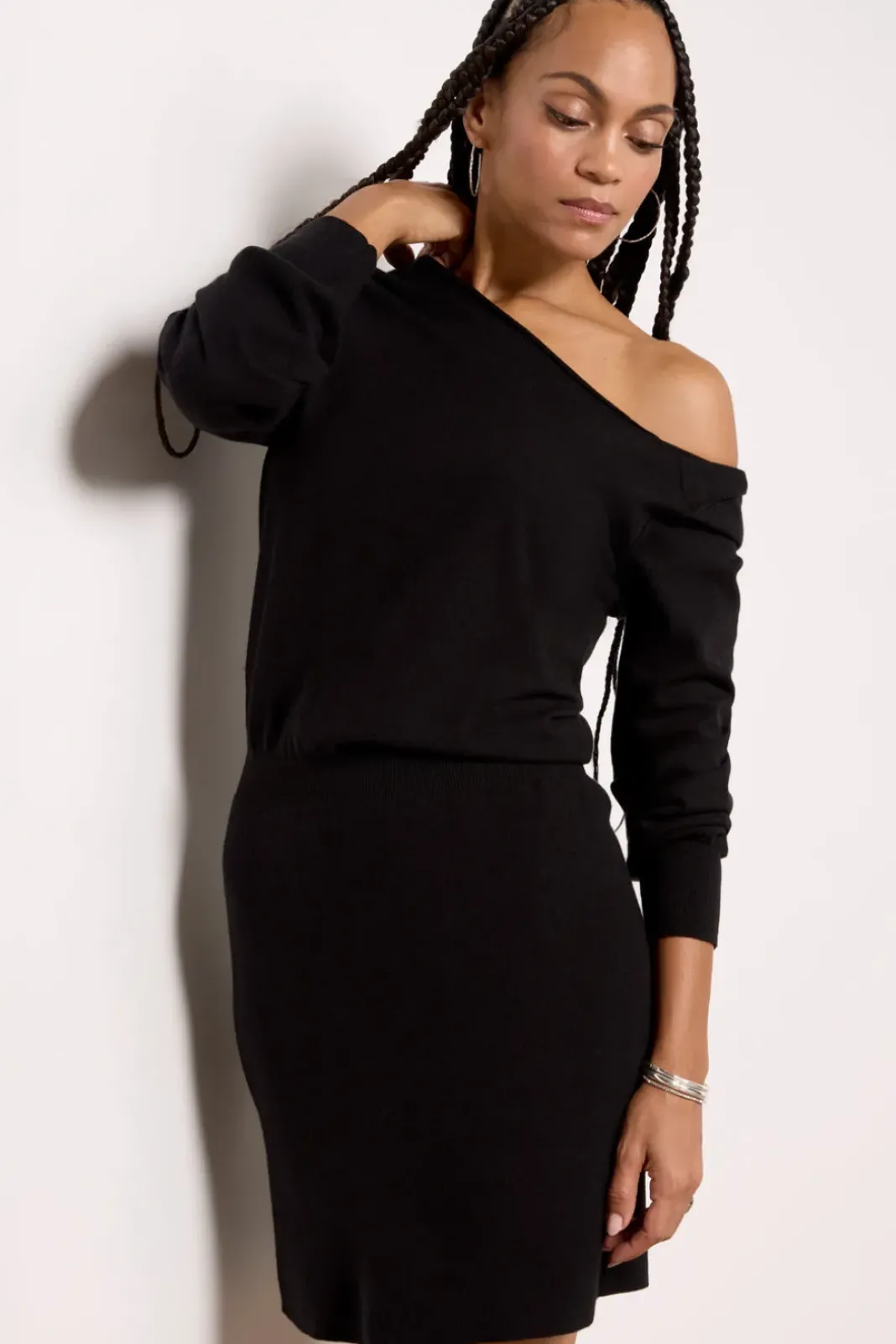 Dresses<EVEREVE Frances Off Shoulder Dress Black