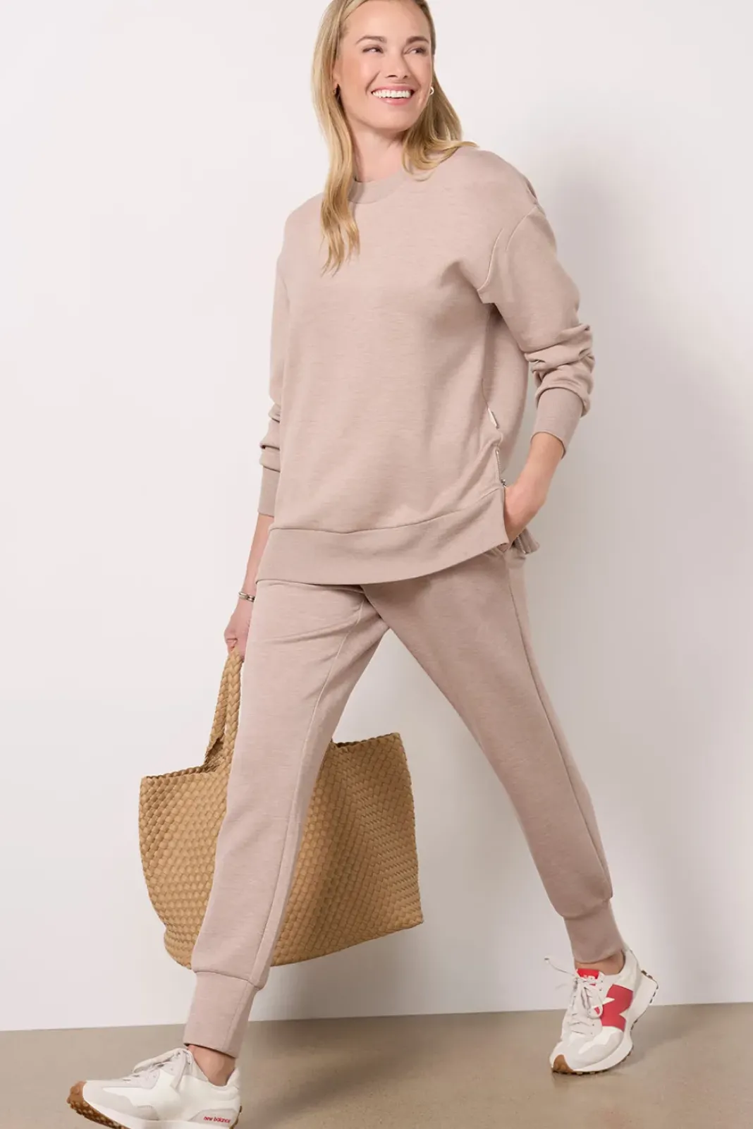 Matching Sets|Sweatshirts<VARLEY Gabriella Sweat Taupemarl