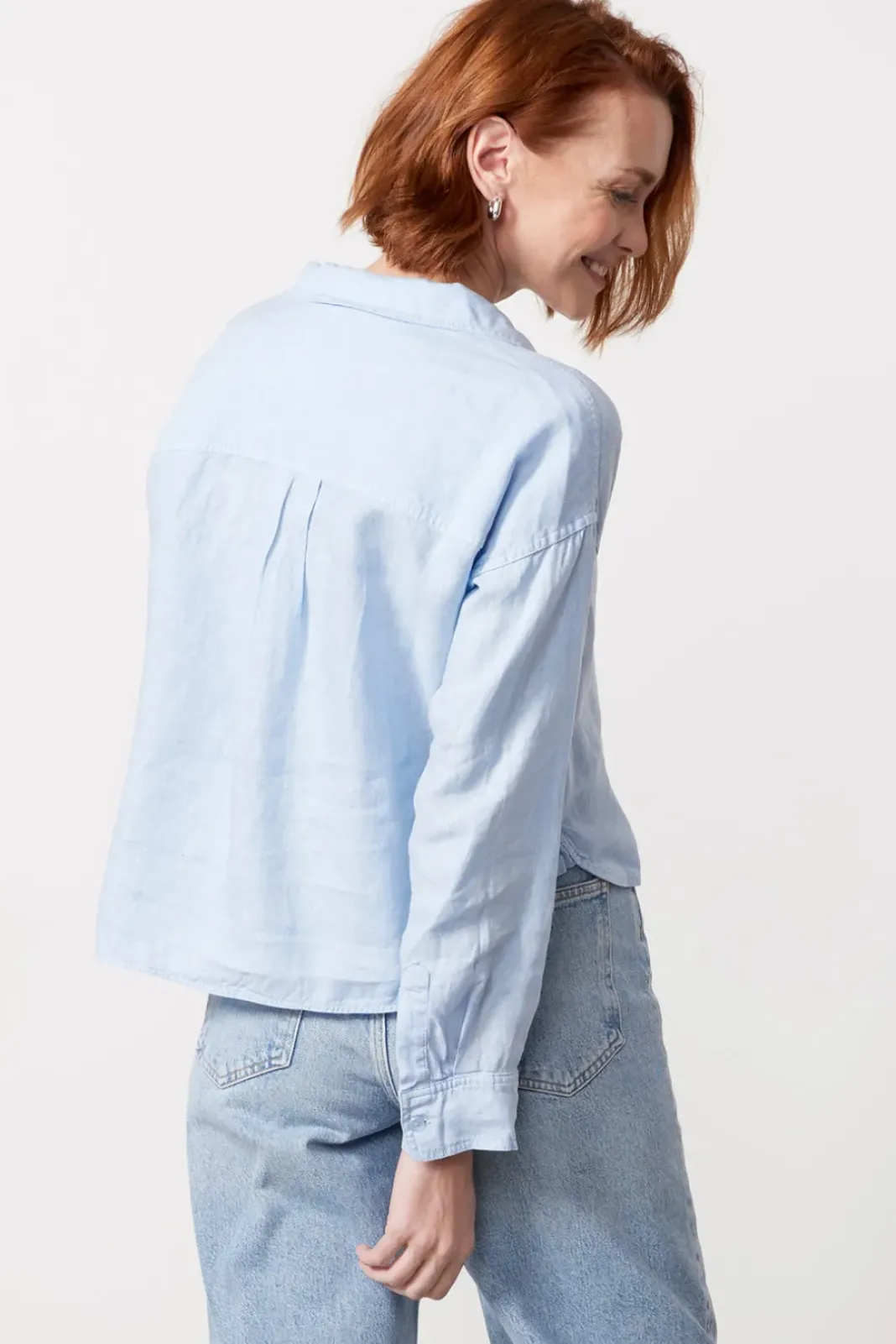Tops & Tees<MICHAEL STARS Gracie Crop Button Down Water