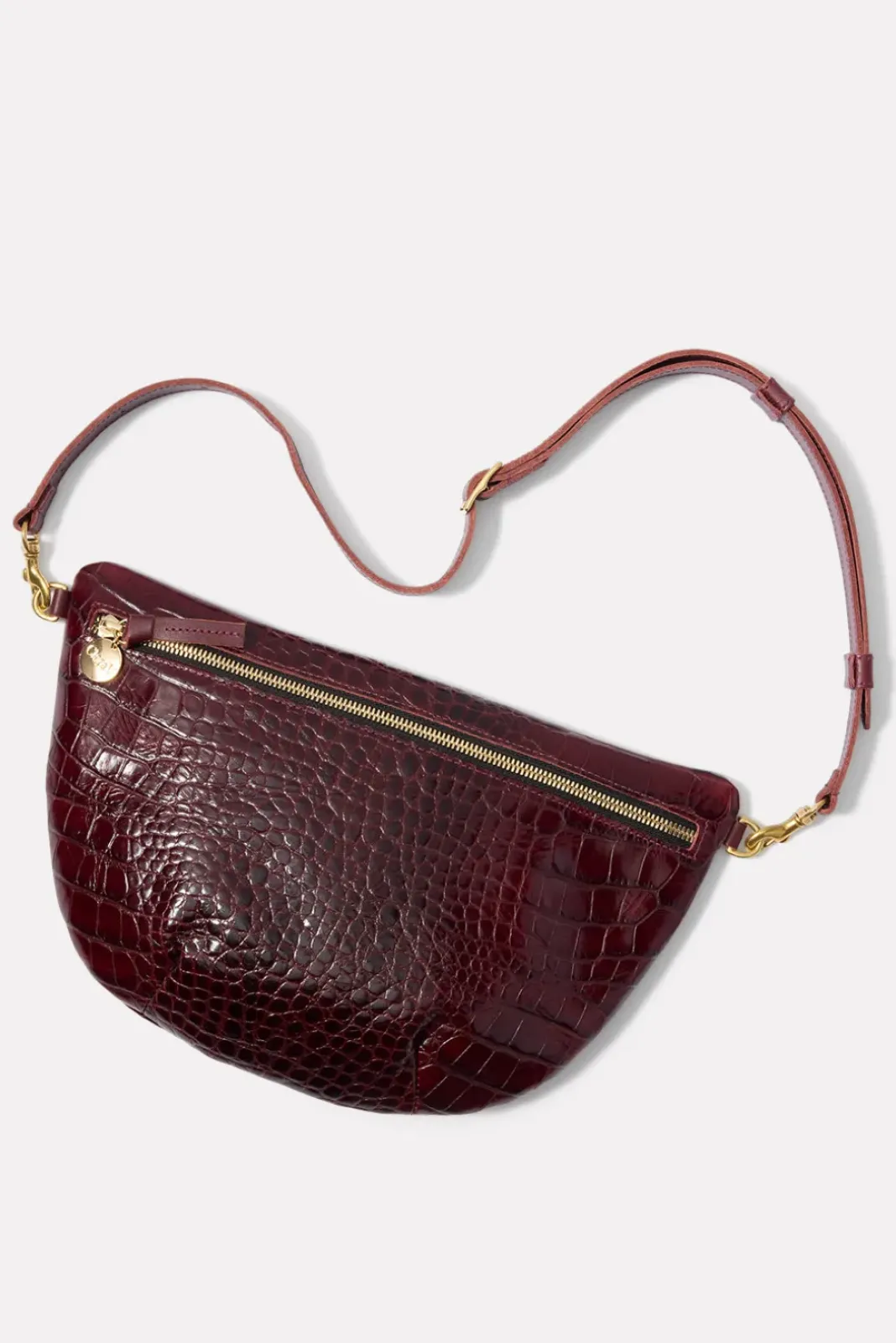 Bags<CLARE V. Grande Fanny Bordeauxcroco