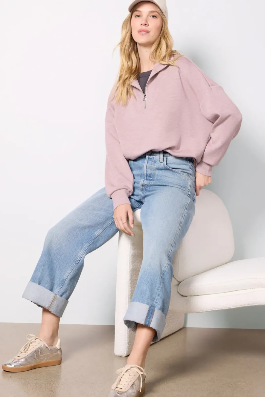 Sweatshirts<VARLEY Hawley Half Zip Sweat Mauvemarl