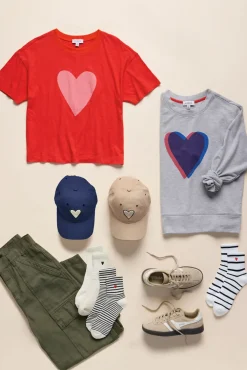 Tops & Tees<EVEREVE Heart Perfect Tee Red/Pink