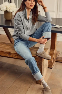 Sweatshirts<EVEREVE Hillary Collared Sweatshirt Greyheather