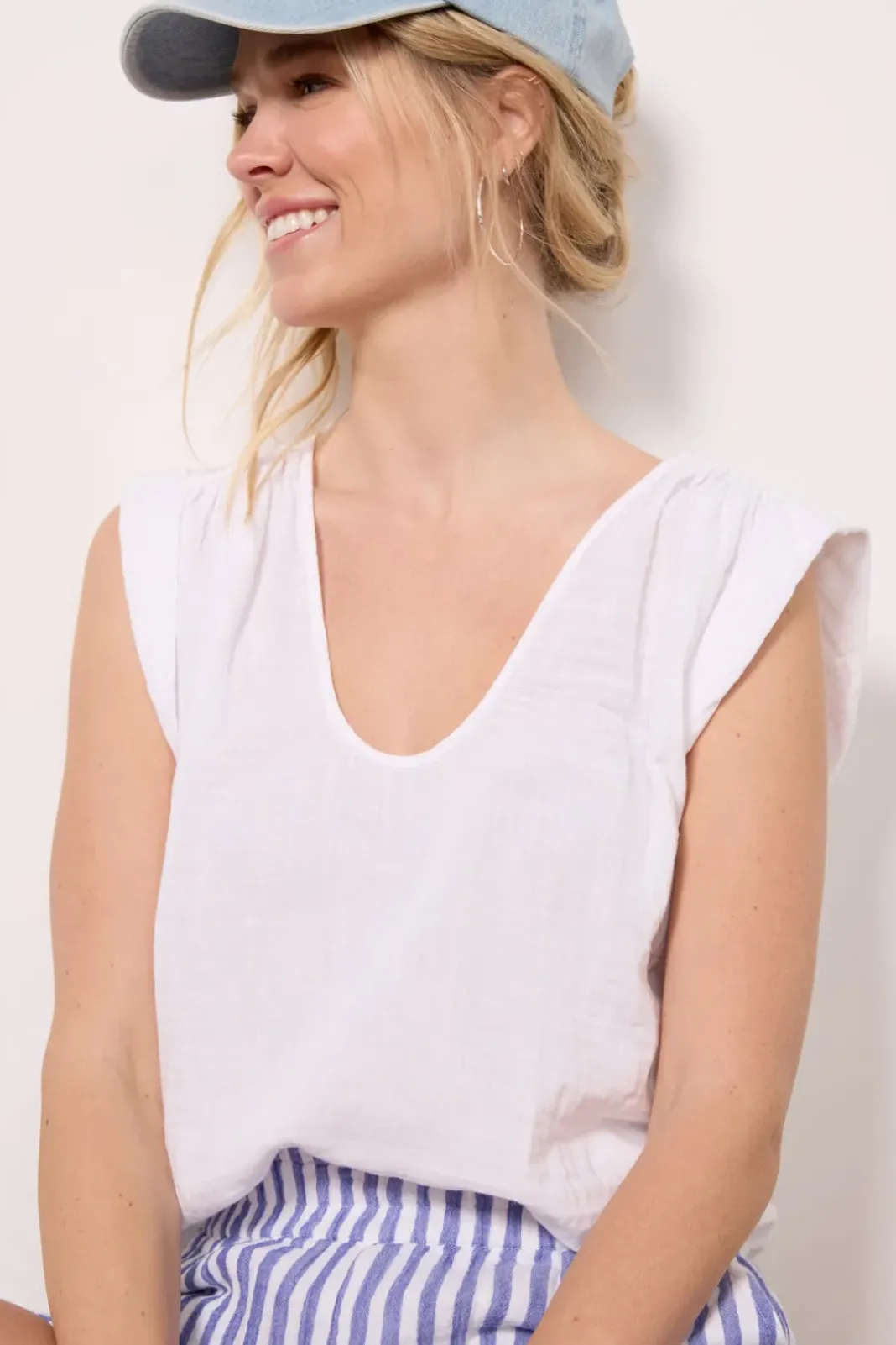 Tops & Tees<VELVET Jayla Blouse White