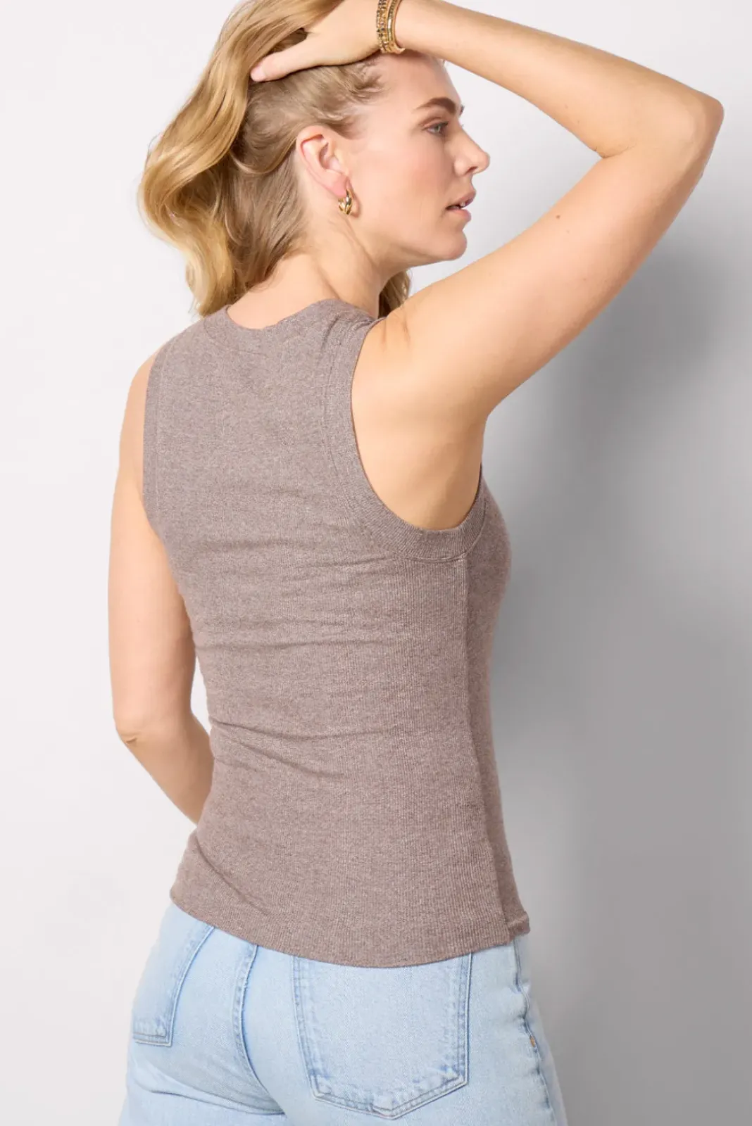 Tops & Tees<LNA Jones Rib Tank Cocoa