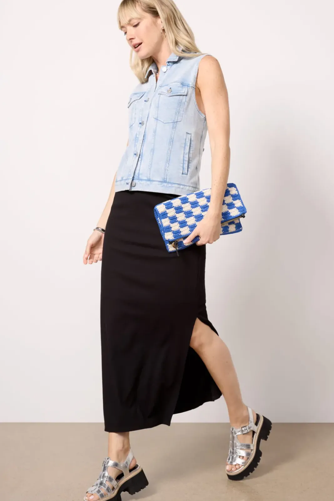 Blazers & Jackets<Z SUPPLY Knit Denim Moto Vest Indigo