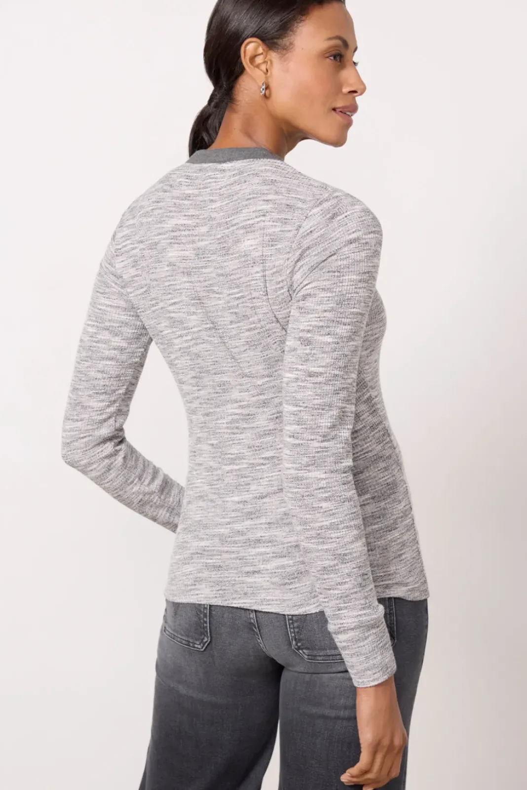 Tops & Tees<EVEREVE Knox Marl Henley H.Grey