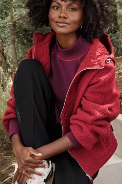 Tops & Tees<MICHAEL STARS Laney Mock Neck Thermal Top Beetroot
