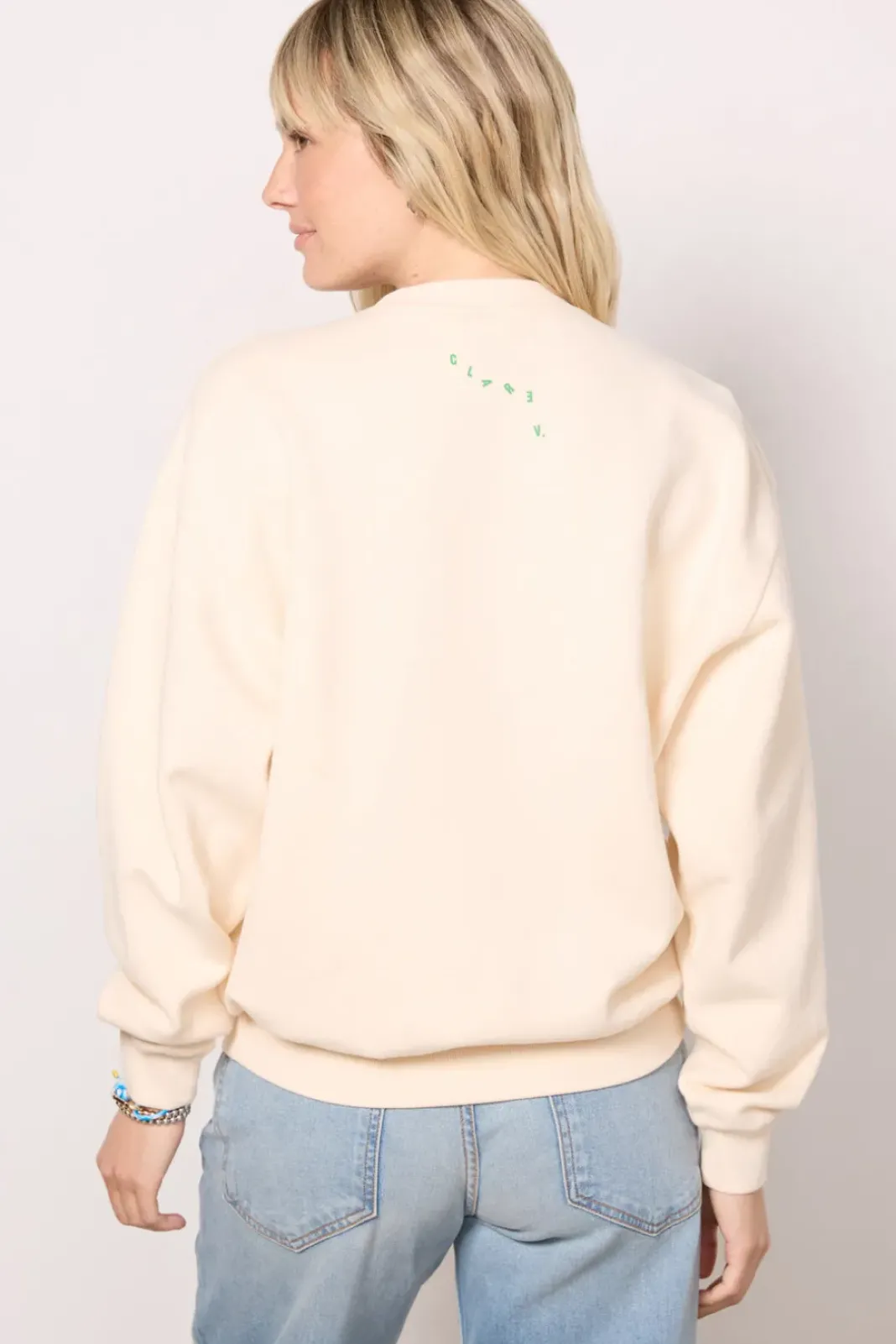 Sweatshirts<CLARE V. Le Weekend Oversized Sweatshirt Cream