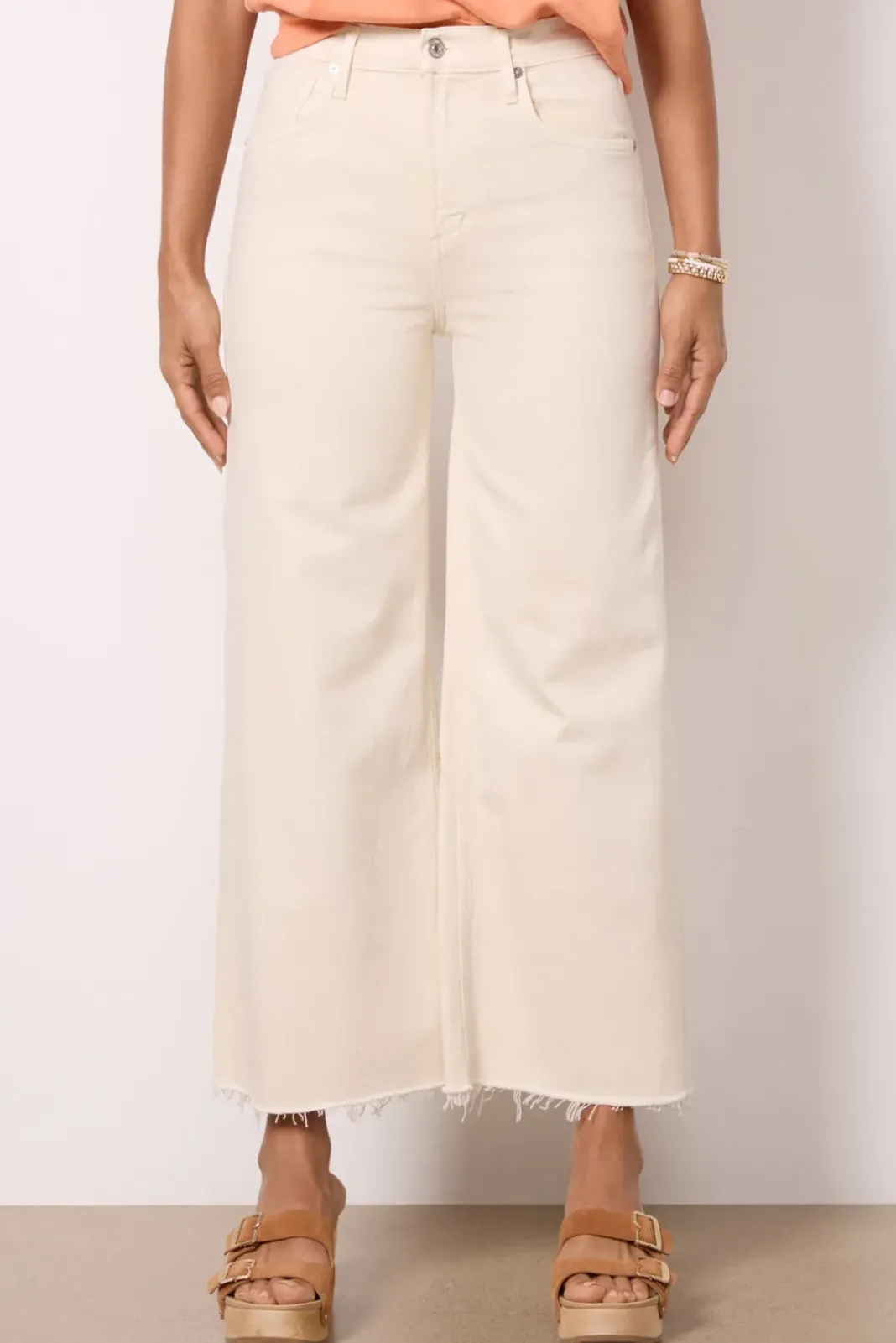 Jeans<CITIZENS OF HUMANITY Lyra Crop Wide Leg Almondette
