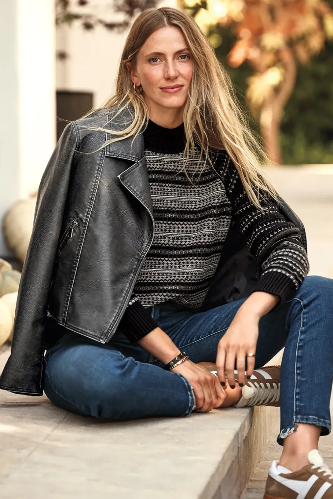 Sweaters<EVEREVE Lyric Fair Isle Pullover Black
