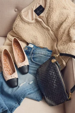 Shoes<SAM EDELMAN Marilyn Cap Toe Ballet Flat Modernivory