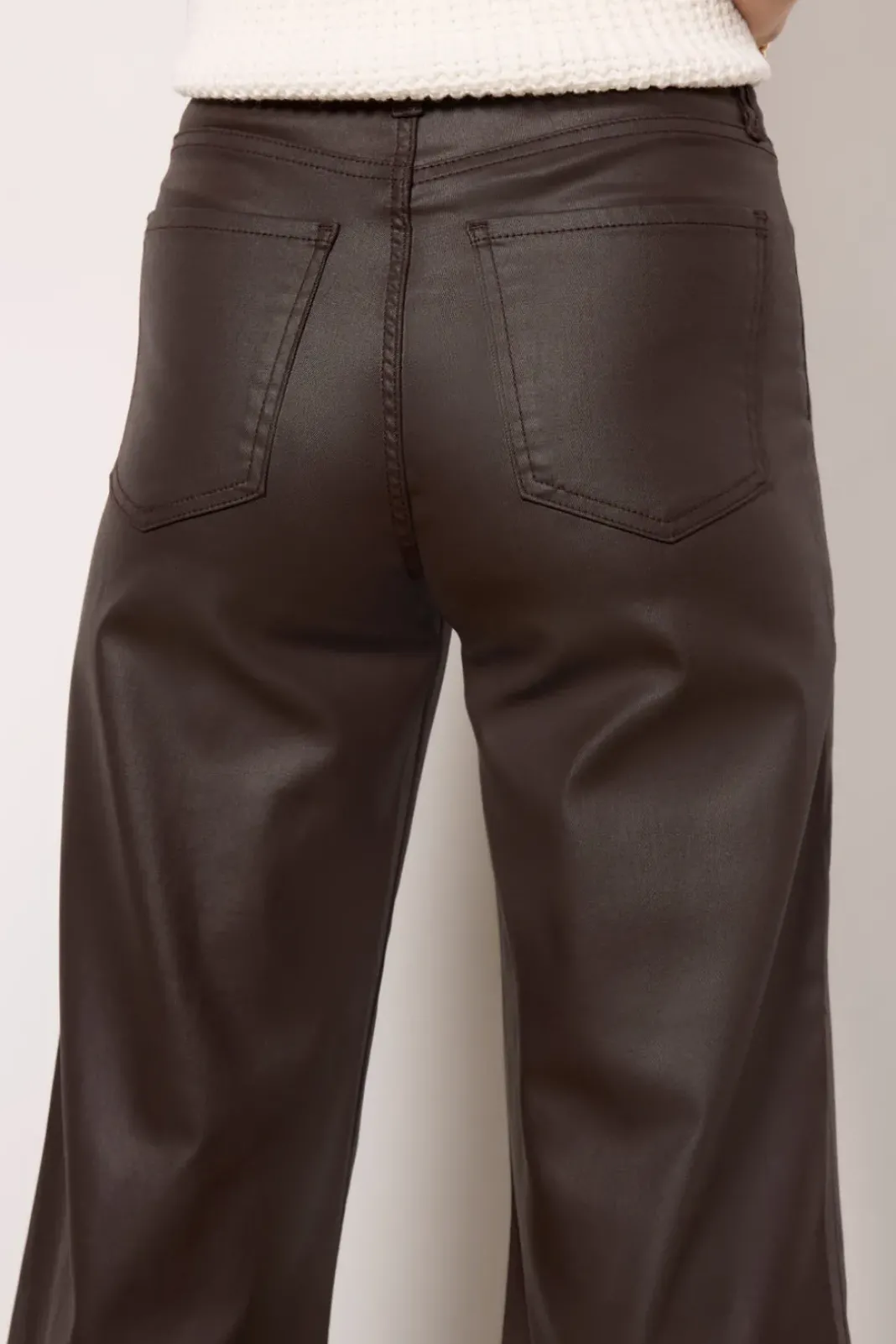 Pants & Leggings<KUT FROM THE KLOTH Meg Coated Wide Leg Chocolate