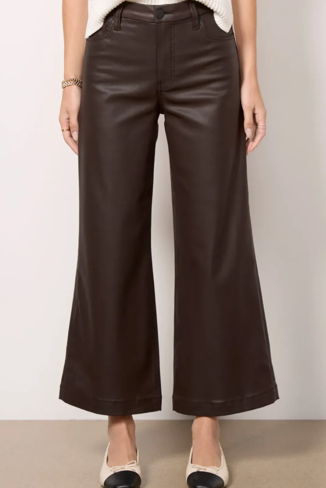 Pants & Leggings<KUT FROM THE KLOTH Meg Coated Wide Leg Chocolate
