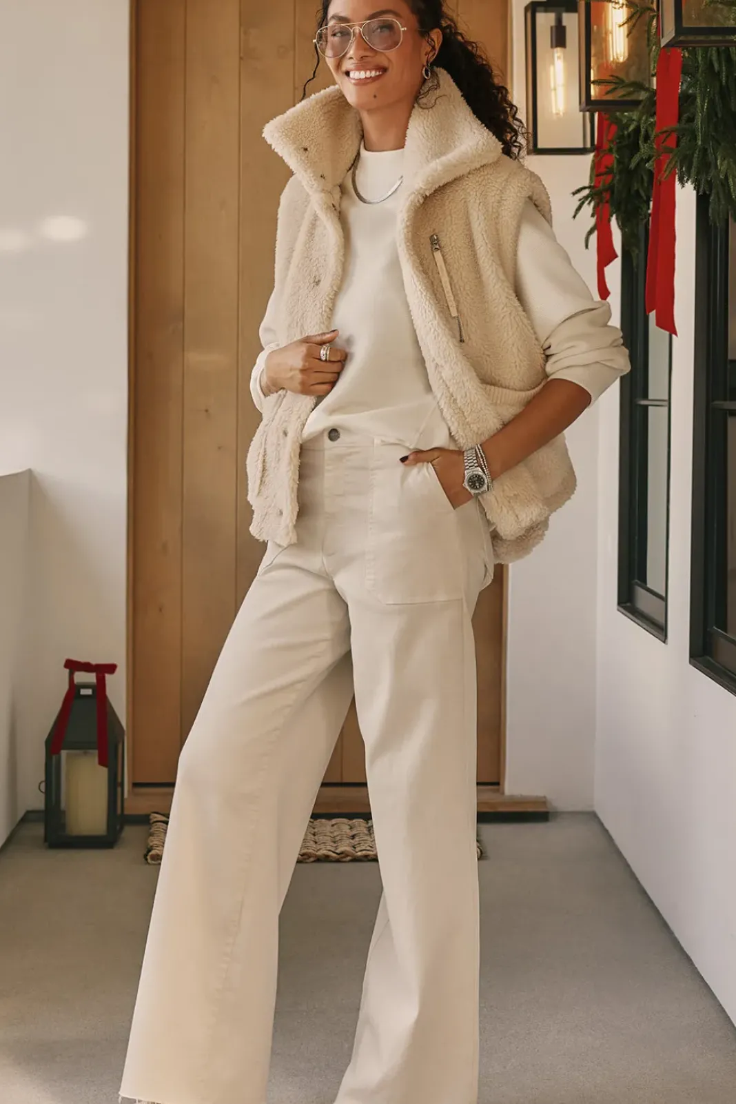 Pants & Leggings<KUT FROM THE KLOTH Meg Utility with Raw Hem Ecru