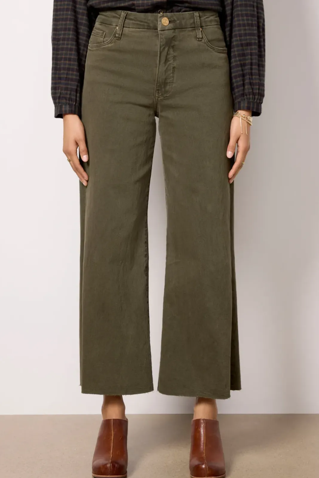 Jeans<KUT FROM THE KLOTH Meg Wide Leg Olive