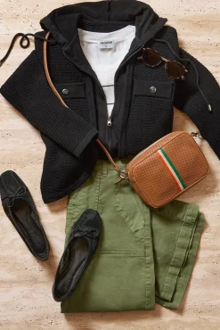 Bags<CLARE V. Midi Sac Cuoio/Ppy/Blsh/Emrld