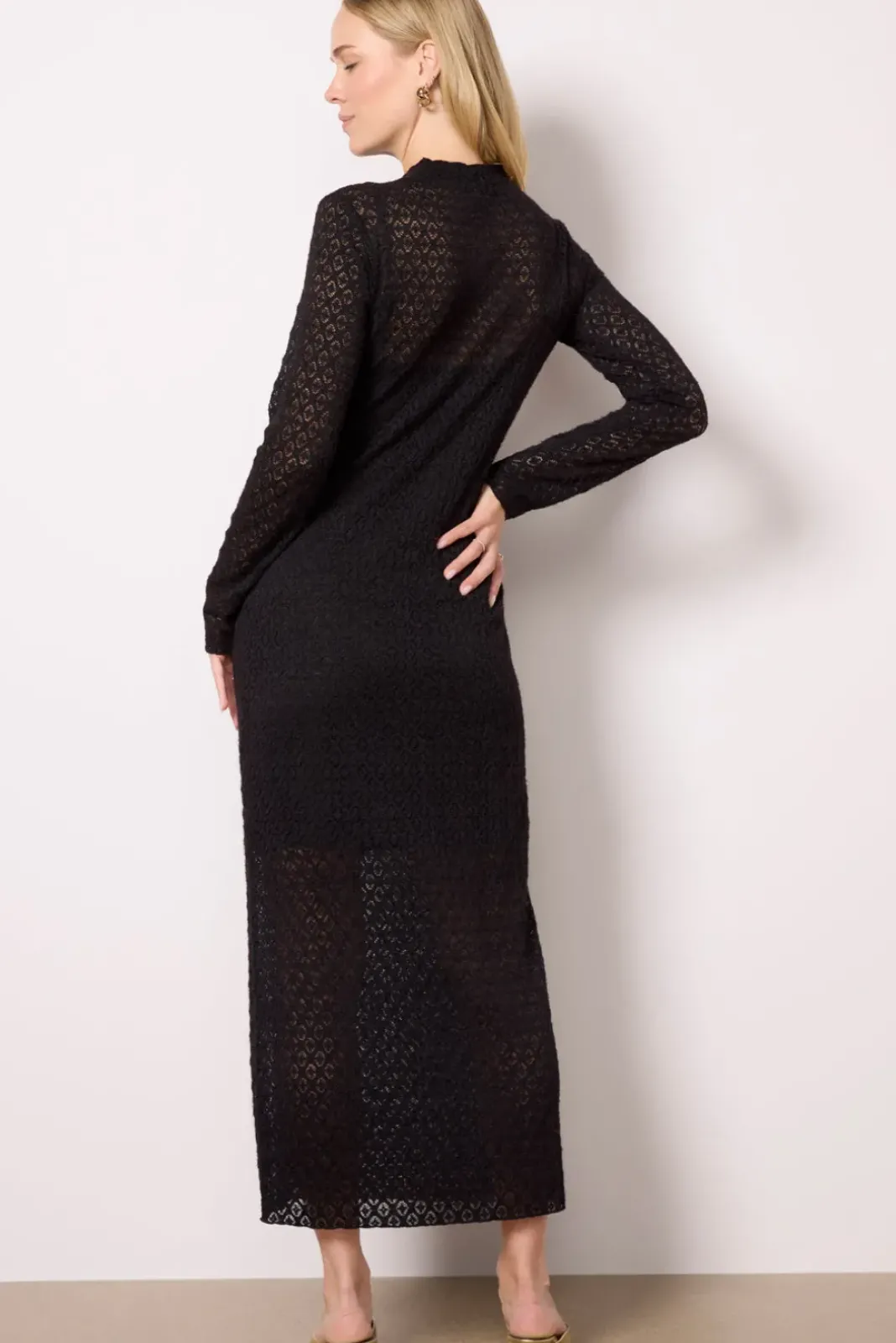 Dresses<SANCTUARY Mock Neck Lace Dress Black