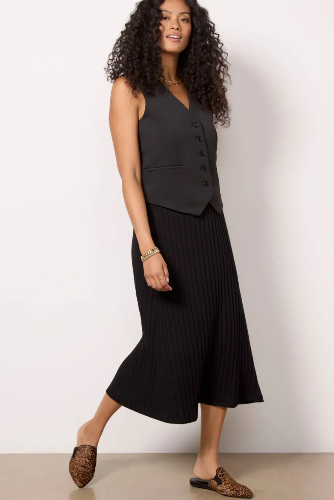 Skirts<MICHAEL STARS Molly Midi Skirt W/ Slit Black