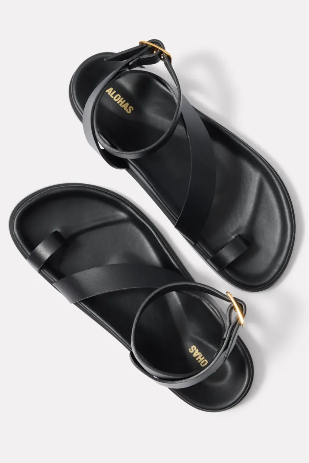 Shoes<ALOHAS Myles Leather Sandals Black