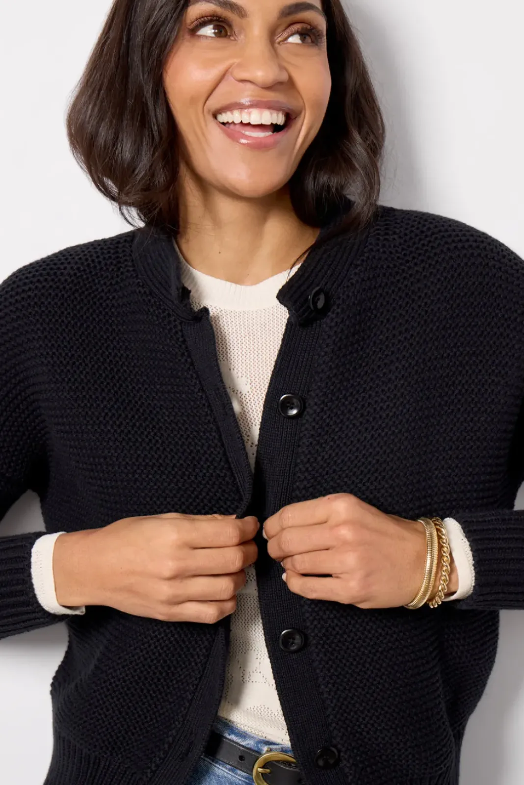 Sweaters<ALEX MILL Nico Chunky Cardigan Black