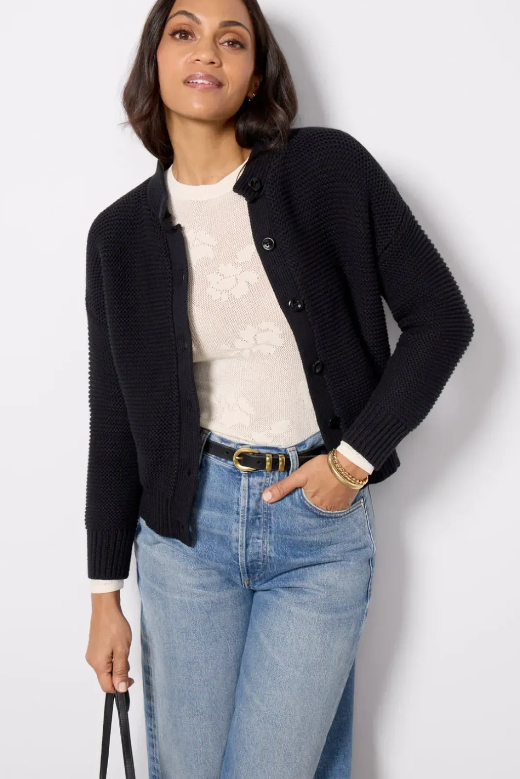 Sweaters<ALEX MILL Nico Chunky Cardigan Black