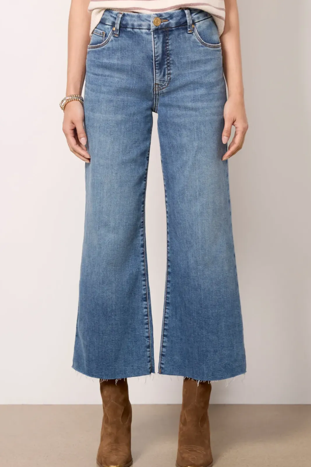 Jeans<KUT FROM THE KLOTH Petite Meg Wide Leg Gripping