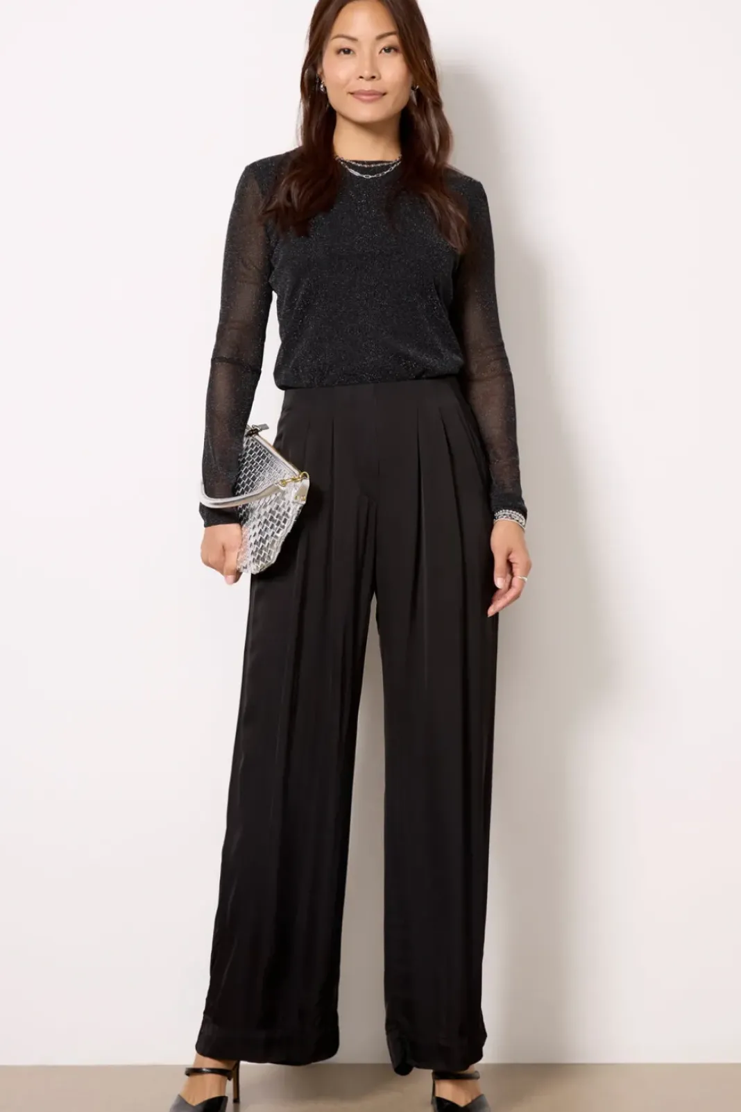 Pants & Leggings<VELVET Rhetta Satin Pant Black