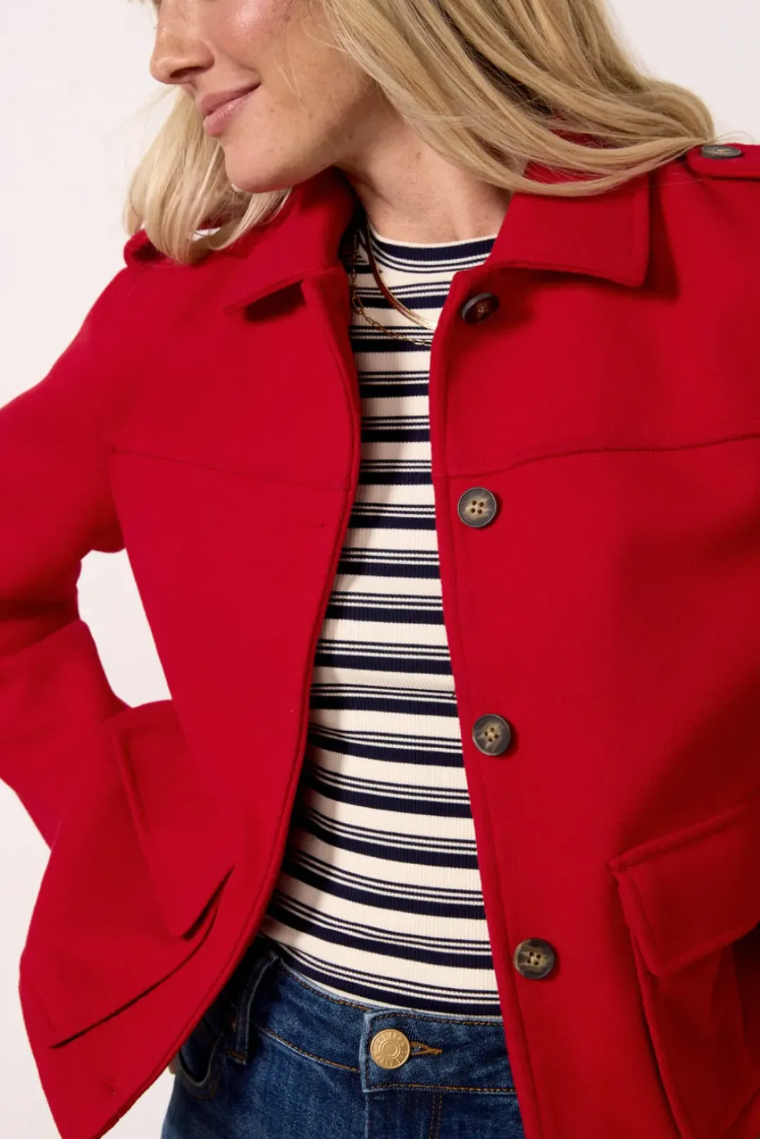 Blazers & Jackets<EVEREVE Rivi Two Pocket Coat Red